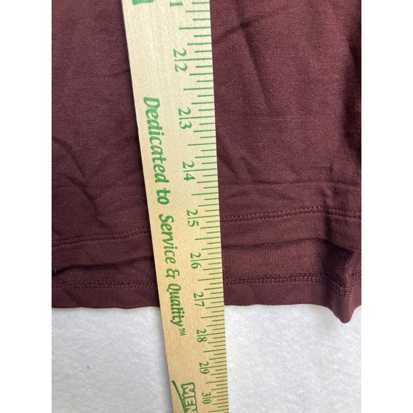 Lou & Grey Bohemian Rouge V Neck Split Hem Long Sleeve Sweatshirt Top XL New - Picture 7 of 11